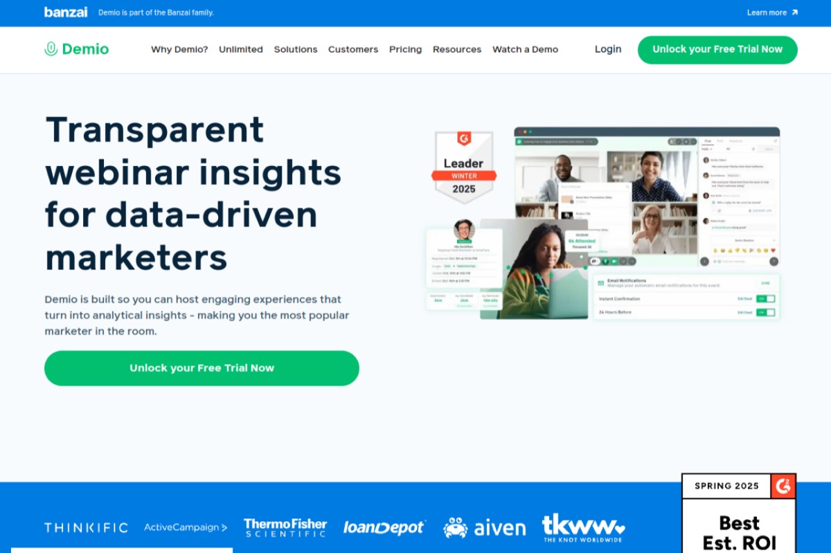 Demio product screenshot