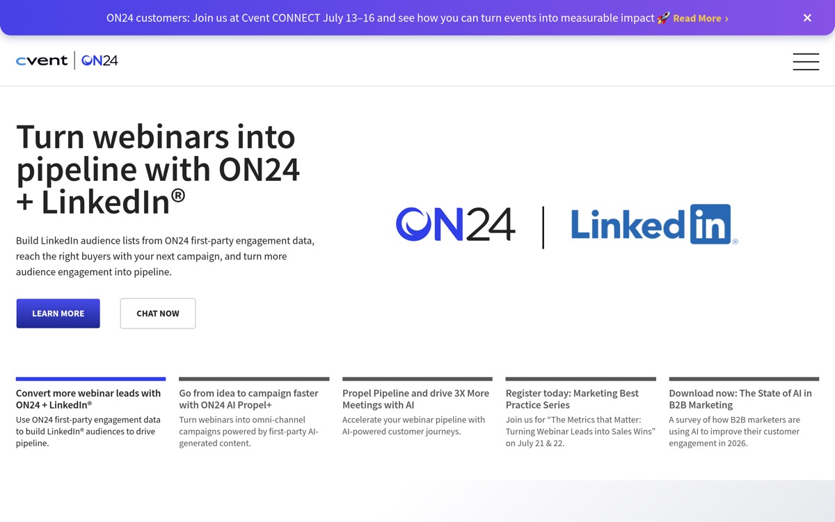 ON24 product screenshot